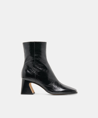 Cecela Booties in Midnight Crinkle Patent Size 11 By Dolce Vita | DolceVita.com