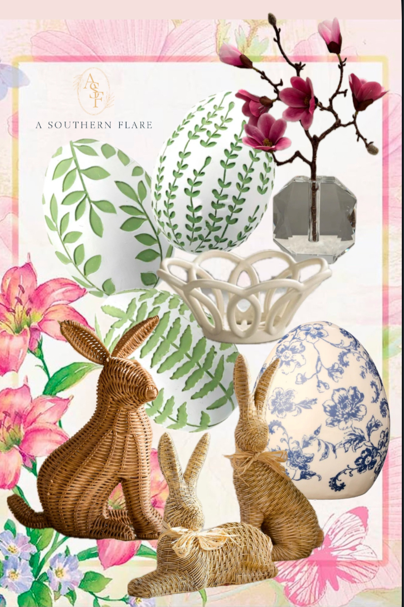 Easter/ Home Decor / Easter Eggs/ Rattan Bunnies/ Crystal Bud Vase/ Spring/Decor/ Easter Holidays/ TableTop Decor

#LTKHome #LTKSeasonal #LTKFindsUnder50