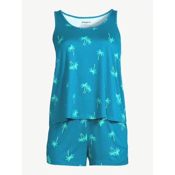 Joyspun Women’s Tank Top and Shorts Sleep Set, 2-Piece, Sizes S to 3X - Walmart.com | Walmart (US)