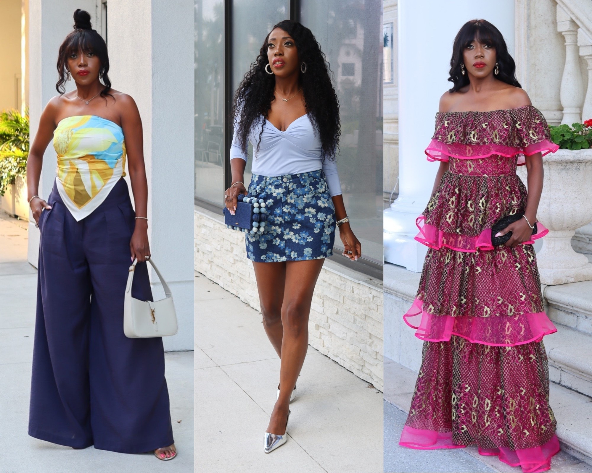 New Arrivals on my Poshmark 
Scarf like top: True to size. Wearing a small. 
Floral Denim Skort: Wearing a small. 
Maxi Gown: Wearing a small. 

Prom Outfit, Date Night Outfit, Spring Dresses, 

#LTKSeasonal #LTKOotd 

#LTKFestival #LTKOver40 #LTKWedding