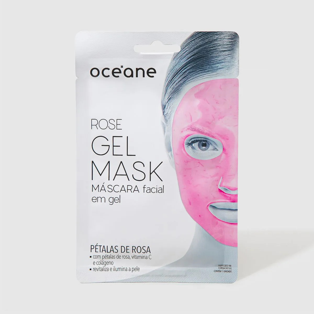 Máscara Facial em Gel com Pétalas de Rosas - Rose Gel Mask 1un | Oceane (BR)