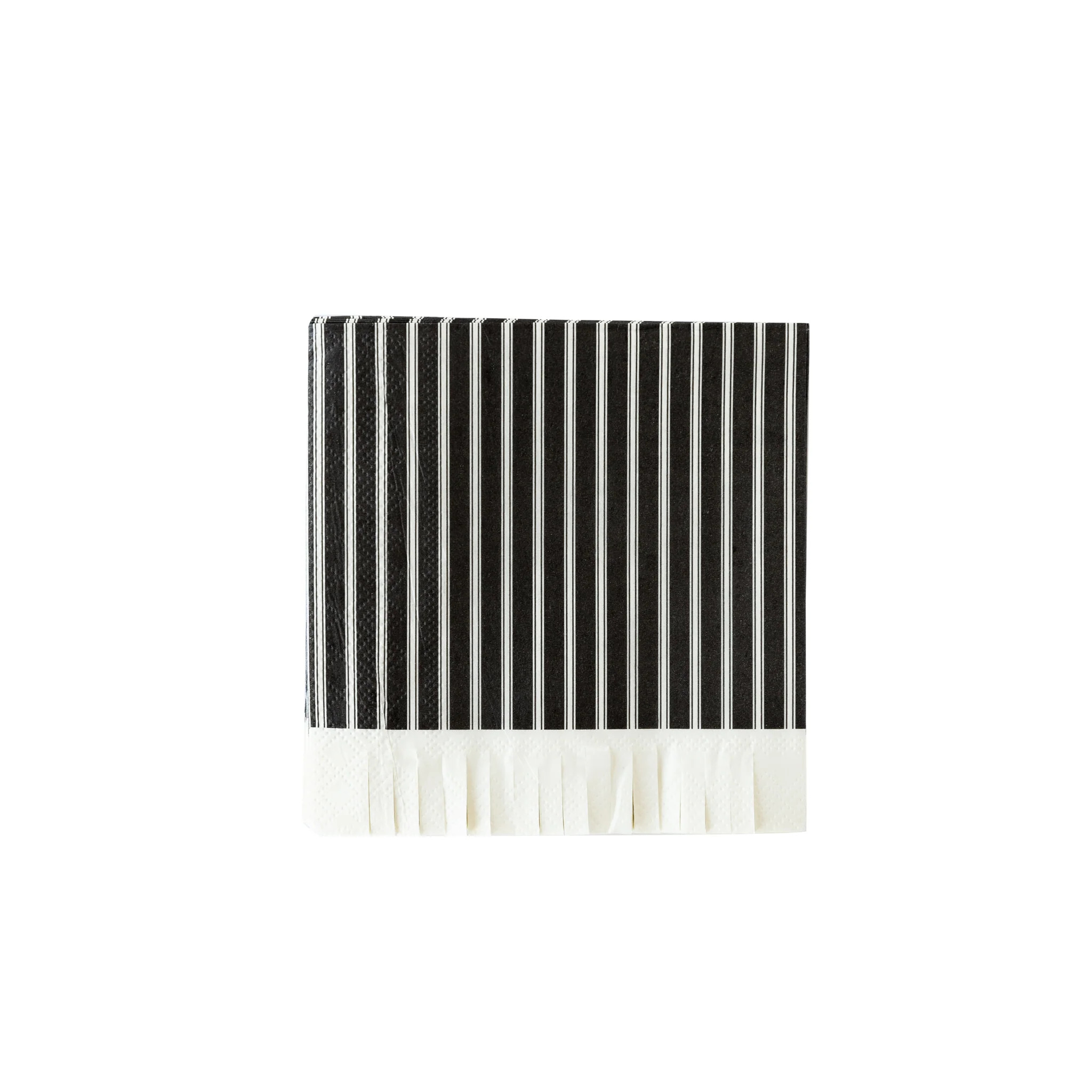 Ephemera Halloween Black Ticking Fringe Napkin | My Mind's Eye