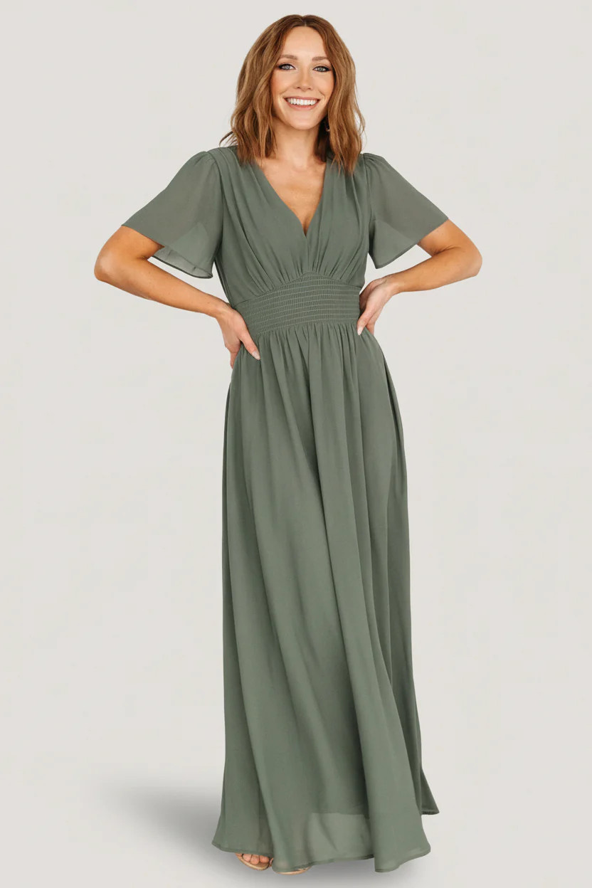 Birdie Maxi Dress | Dark Sage | Baltic Born