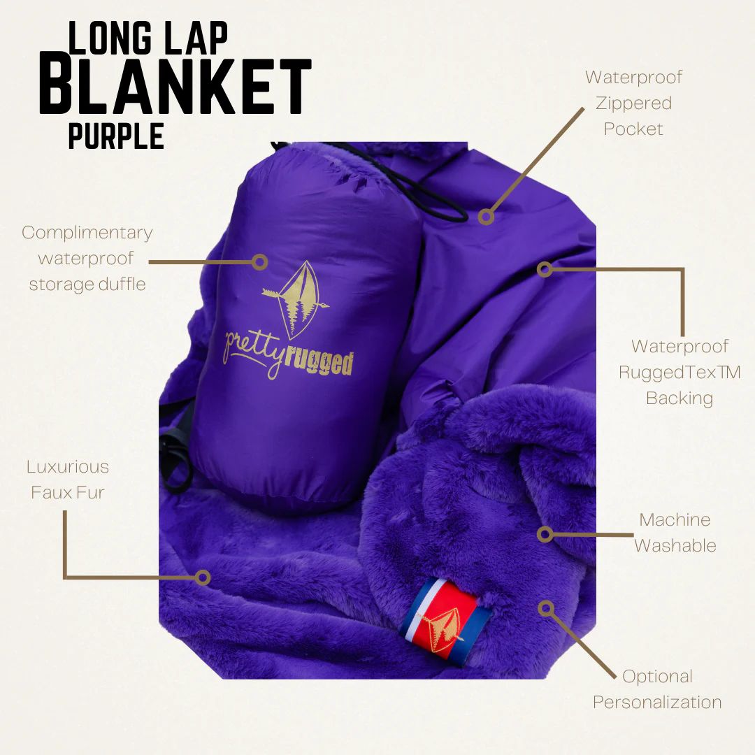 Luxe Faux Fur Purple Long Lap Blanket – Pretty Rugged Gear | Pretty Rugged