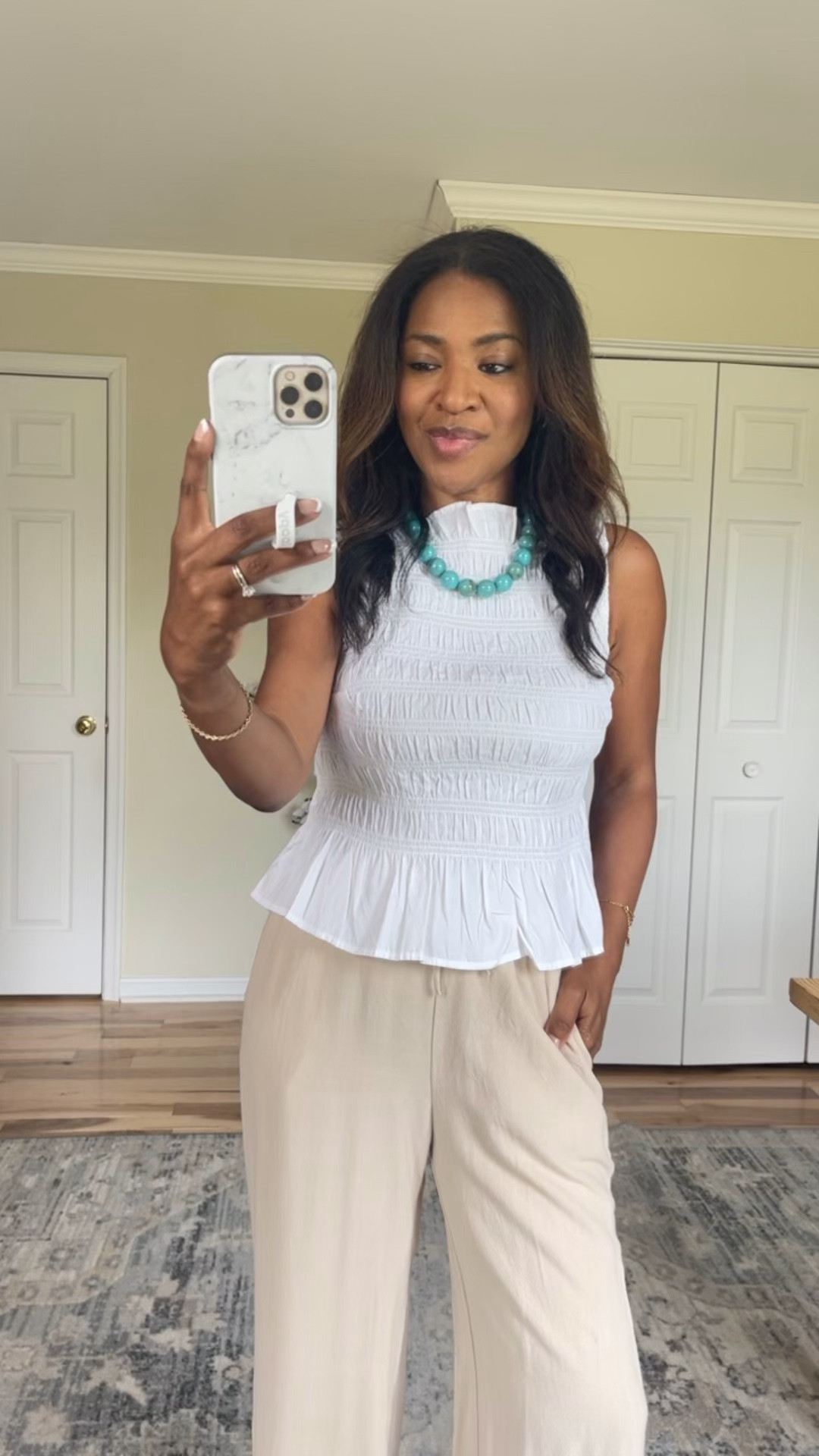Wearing a small in the Walmart top and small in Amazon pants

#LTKootd #LTKgrwm #LTKWorkwear