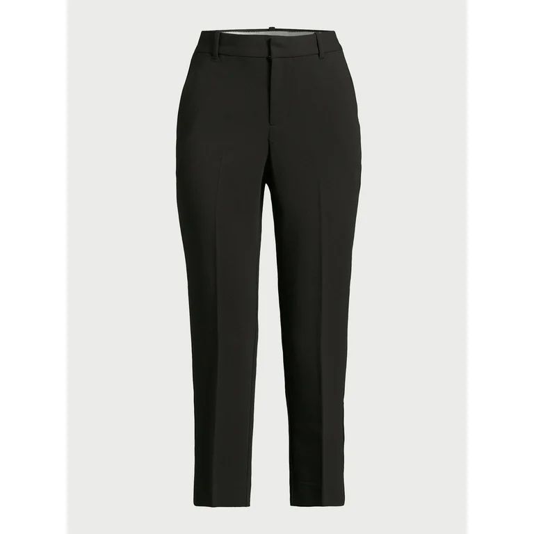 Free Assembly Women’s Mid Rise Slim Tailored Trousers, 26” Inseam, Sizes 0-20 - Walmart.com | Walmart (US)
