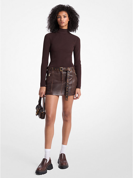 Leather Mini Skirt | Michael Kors US