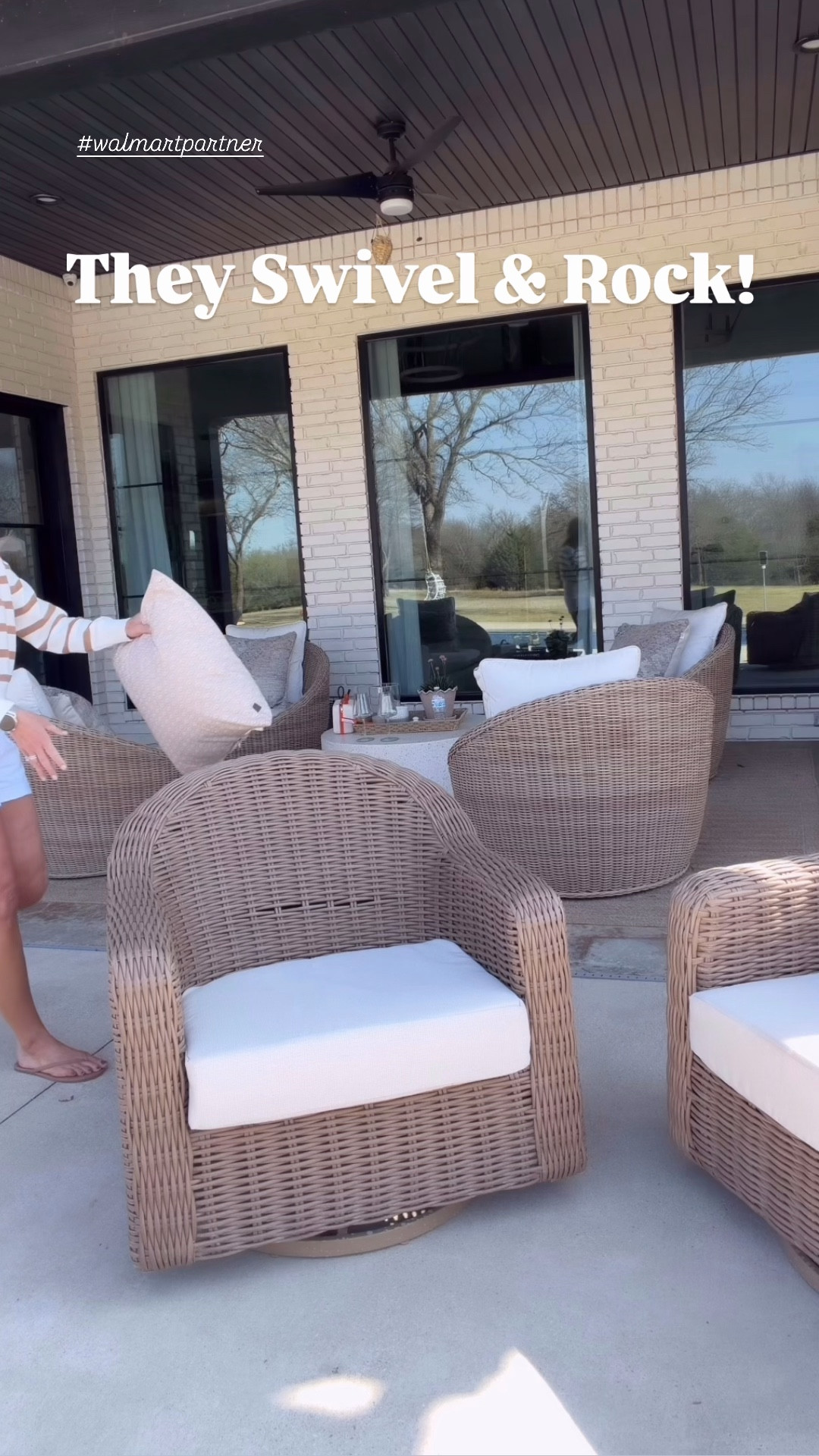 These outdoor swivel/glider rockers are a definitive YES! #walmartpartner @walmart #walmart 

Wearing a medium sweater and size 4 shorts 

Follow my LTK @thespoiledhome on the @shop.LTK app to view this post and get my exclusive app-only content!

#liketkit #LTKSeasonal #LTKOver40 #LTKHome
@shop.ltk
https://liketk.it/65J2P

#LTKOver40 #LTKHome