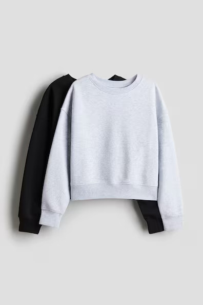 H & M - 2-pack Sweatshirts - Black/Gray | H&M (US + CA)