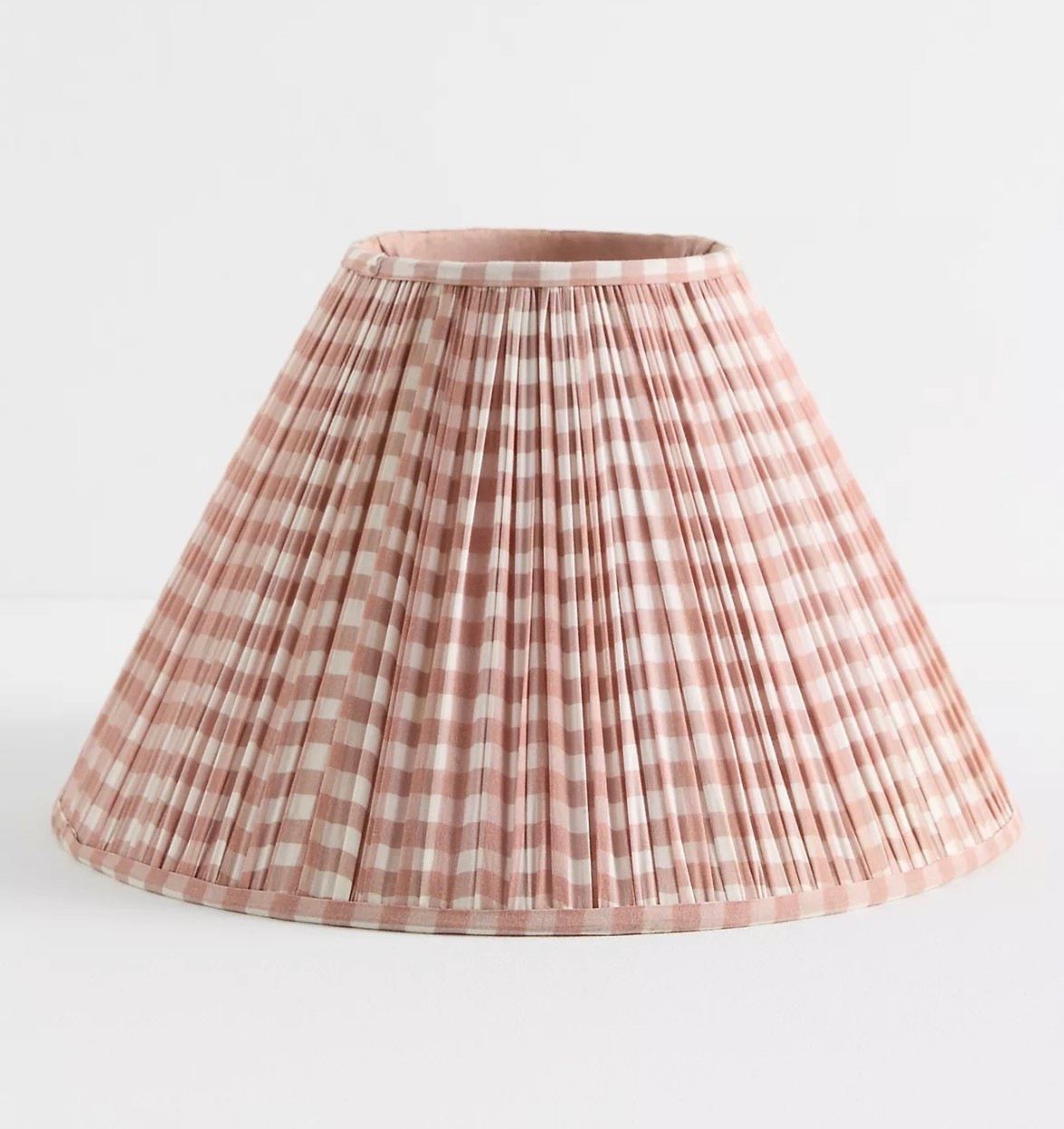 Ruched lampshade in gingham 🩷 
check check and check! 

Switching from a plain white lampshade to printed adds SO MUCH! Use with your current lamp base for a new look! 

#LTKHome #LTKdayinmylife