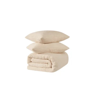 Brooklyn Loom Oversized Marshmallow Sherpa 3 Piece Comforter Set | Wayfair North America