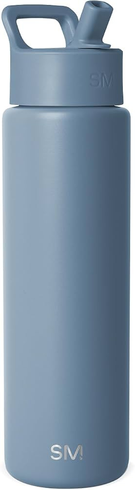 Simple Modern Insulated Water Bottle with Straw | 30oz | Blue | Amazon (US)