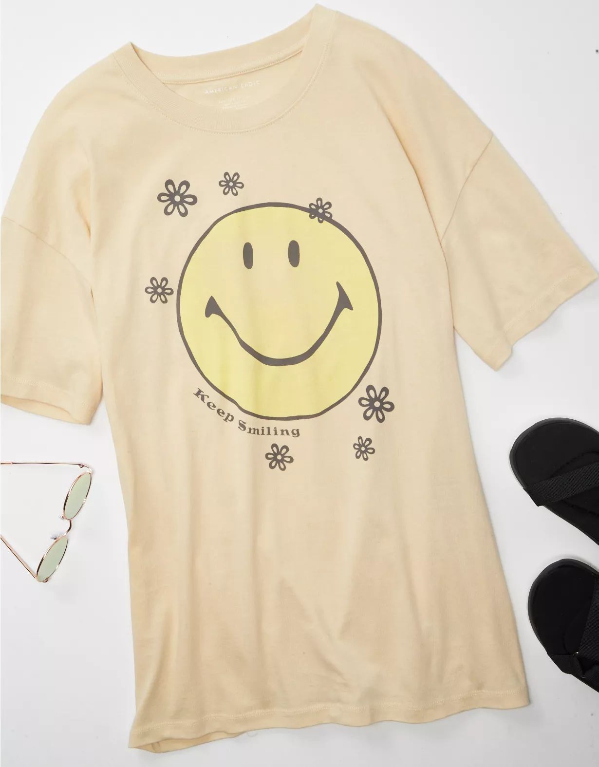AE Oversized Smiley® Graphic Tee | American Eagle Outfitters (US & CA)