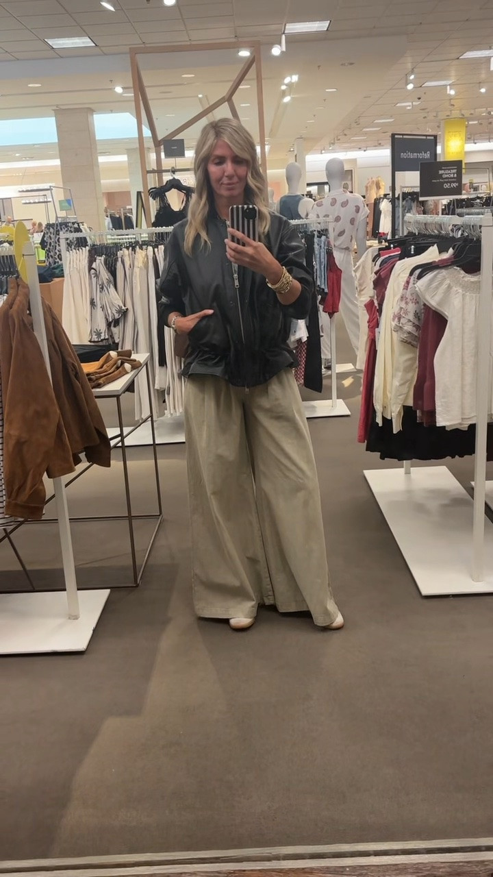 This one went straight to the top of our Nordstrom Anniversary Sale list 👇 The All Saints oversized leather bomber is the kind of layering piece that instantly elevates everything underneath it. Dana tried it on and we were both sold. Tried on, approved, linked below! 👇

#LTKmomlife #LTKOver40 #LTKSaleAlert
