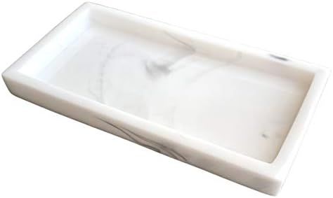 Vanity Trays for Bathroom, Resin Toilet Tank Tray, Ring Holder for Jewelry,Counter Top Marble Design | Amazon (US)