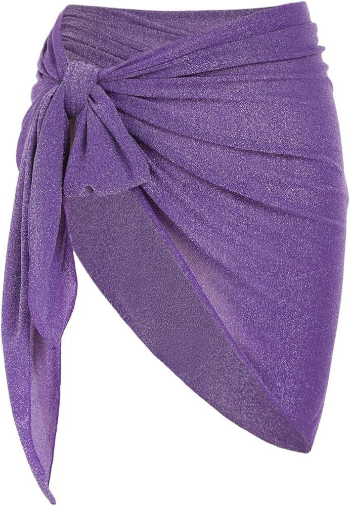 ZAFUL Women's Sarong Coverups Beach Wrap Sheer Bikini Wraps Chiffon Cover Ups for Swimwear | Amazon (US)