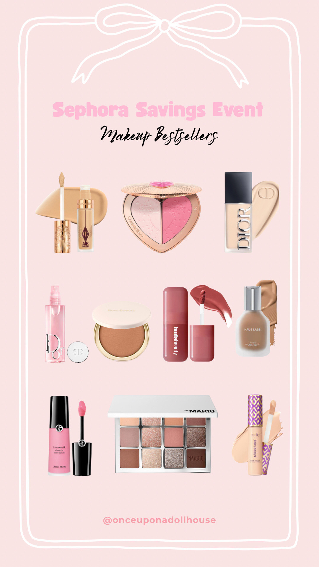 Sephora Savings Event! Makeup Bestsellers on sale. Use code SPRINGSALE 

Foundation, eyeshadow palette, blush, concealer, setting spray, bronzer 

#LTKSaleAlert #LTKBeauty #LTKSeasonal