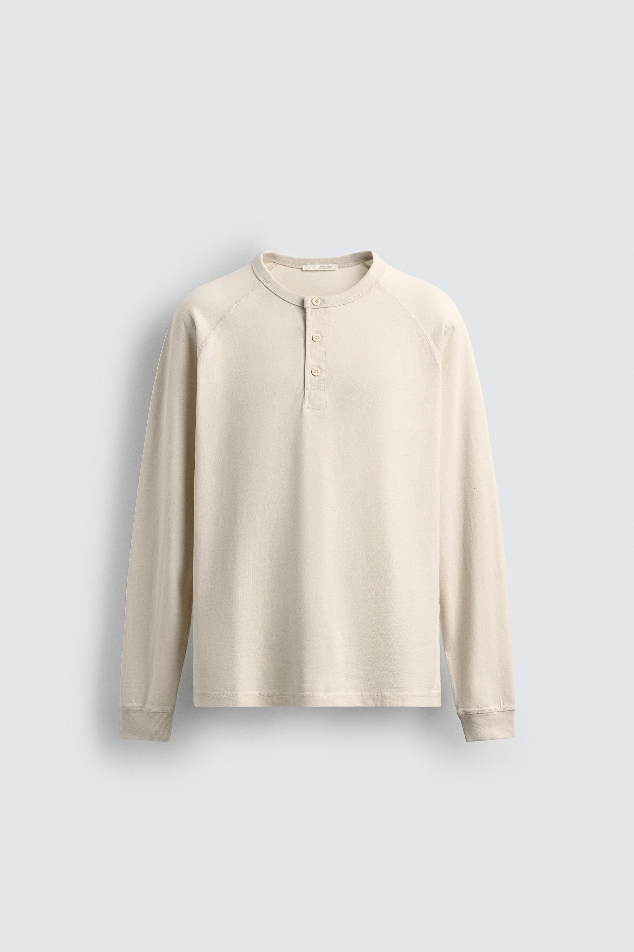 HENLEY NECK T-SHIRT | Zara UK