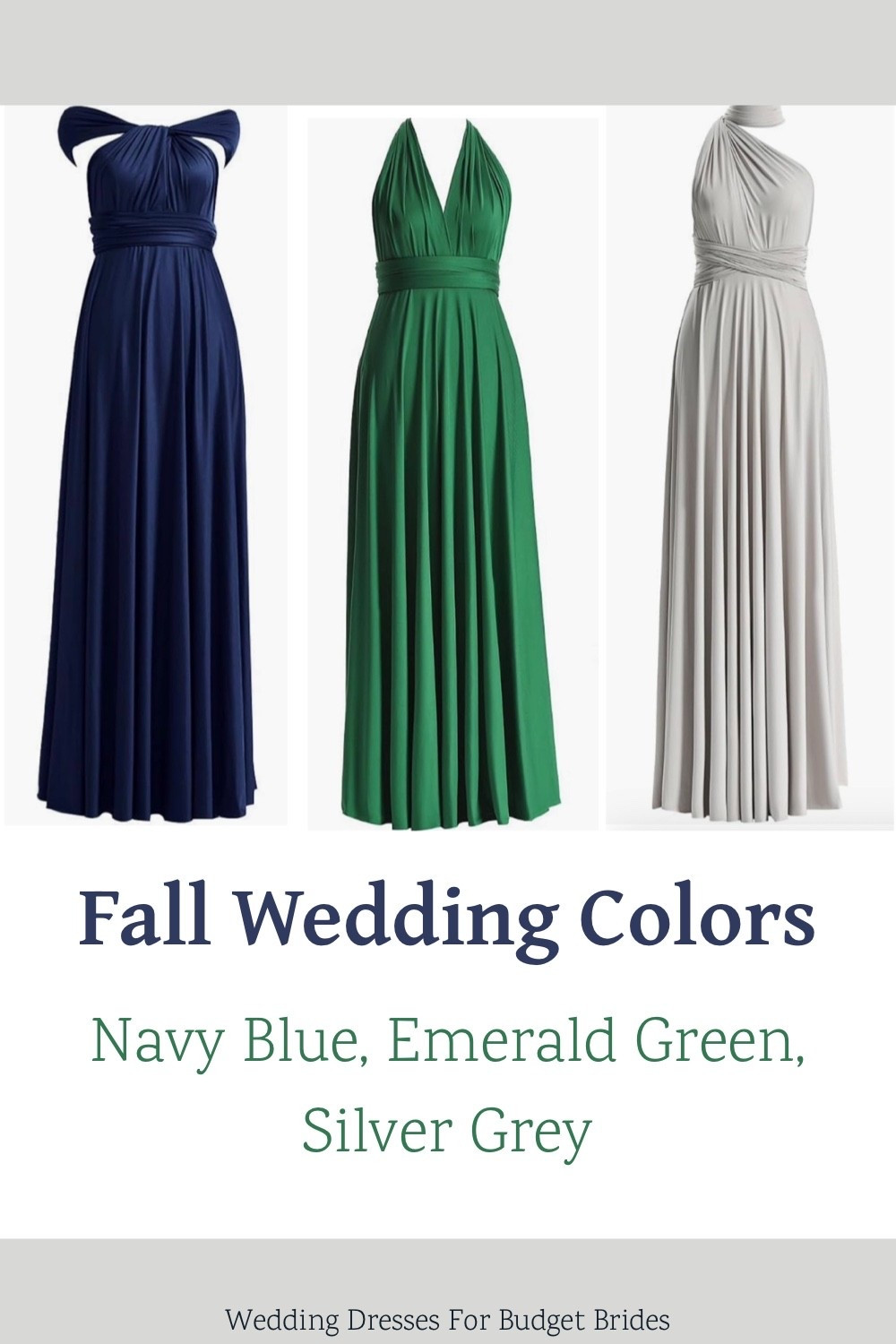 Amazon infinity bridesmaid dresses regular & plus sizes.

Fall wedding colors; navy blue, emerald green, and silver grey.

#LTKWedding #LTKSeasonal