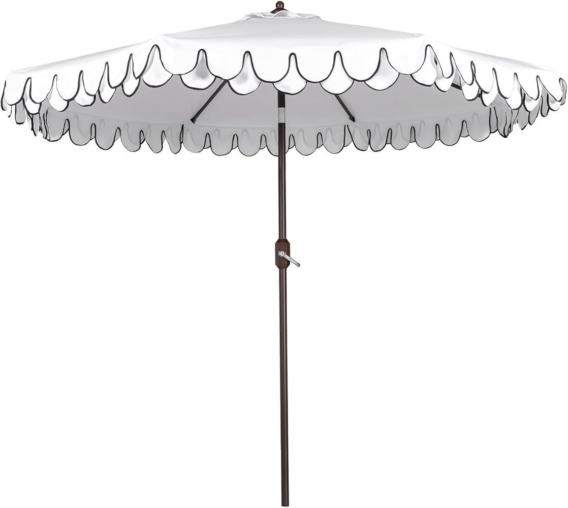 9Ft Elegant Valance Patio Umbrella, Outdoor Umbrellas for Patio with Auto-Tilt and Crank Systerm,... | Amazon (US)