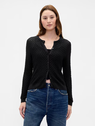 CashSoft Stretch Pointelle Cardigan | Gap | Gap (US)