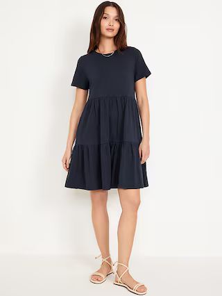 Tiered Mini Swing Dress | Old Navy (US)