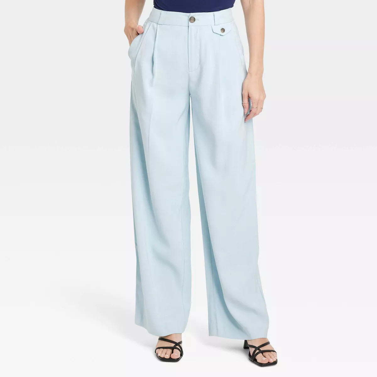 Women's High-Rise Relaxed Fit Full Length Baggy Wide Leg Trousers - A New Day™ | Target