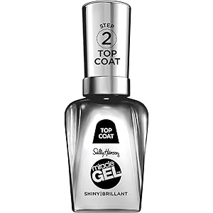 Sally Hansen Miracle Gel Nail Polish Shiny Top Coat, 101 Miracle Gel 3.0 Shiny Top Coat, 0.5 Fl Ounc | Amazon (US)