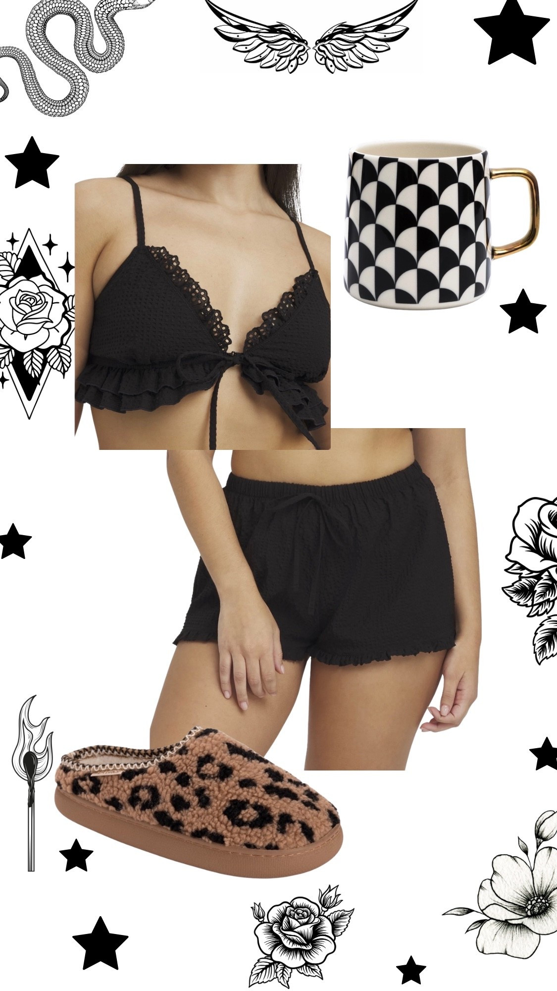 All black sleepwear set. 

#LTKgrwm #LTKootd #LTKMidsize