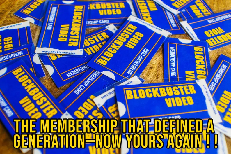 Retro Blockbuster Membership Card: Movie Lover Gift - Etsy | Etsy (US)