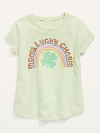 St. Patrick's Day "Mom's Lucky Charm" Graphic Tee for Toddler Girls | Old Navy (US)