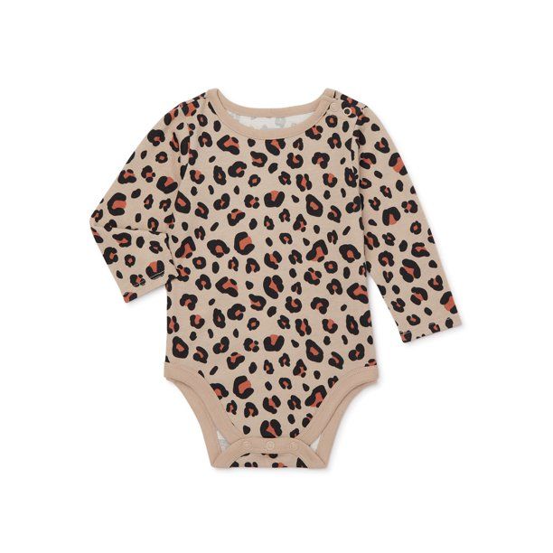 Garanimals Baby Girl Long Sleeve Print Bodysuit, Sizes 0-24 Months | Walmart (US)