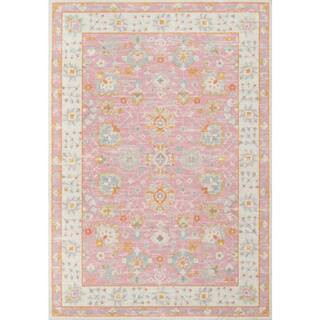 Anatolia Pink 9 ft. x 12 ft. Machine Made Oriental Blended Yarn Rectangle Area Rug | The Home Depot