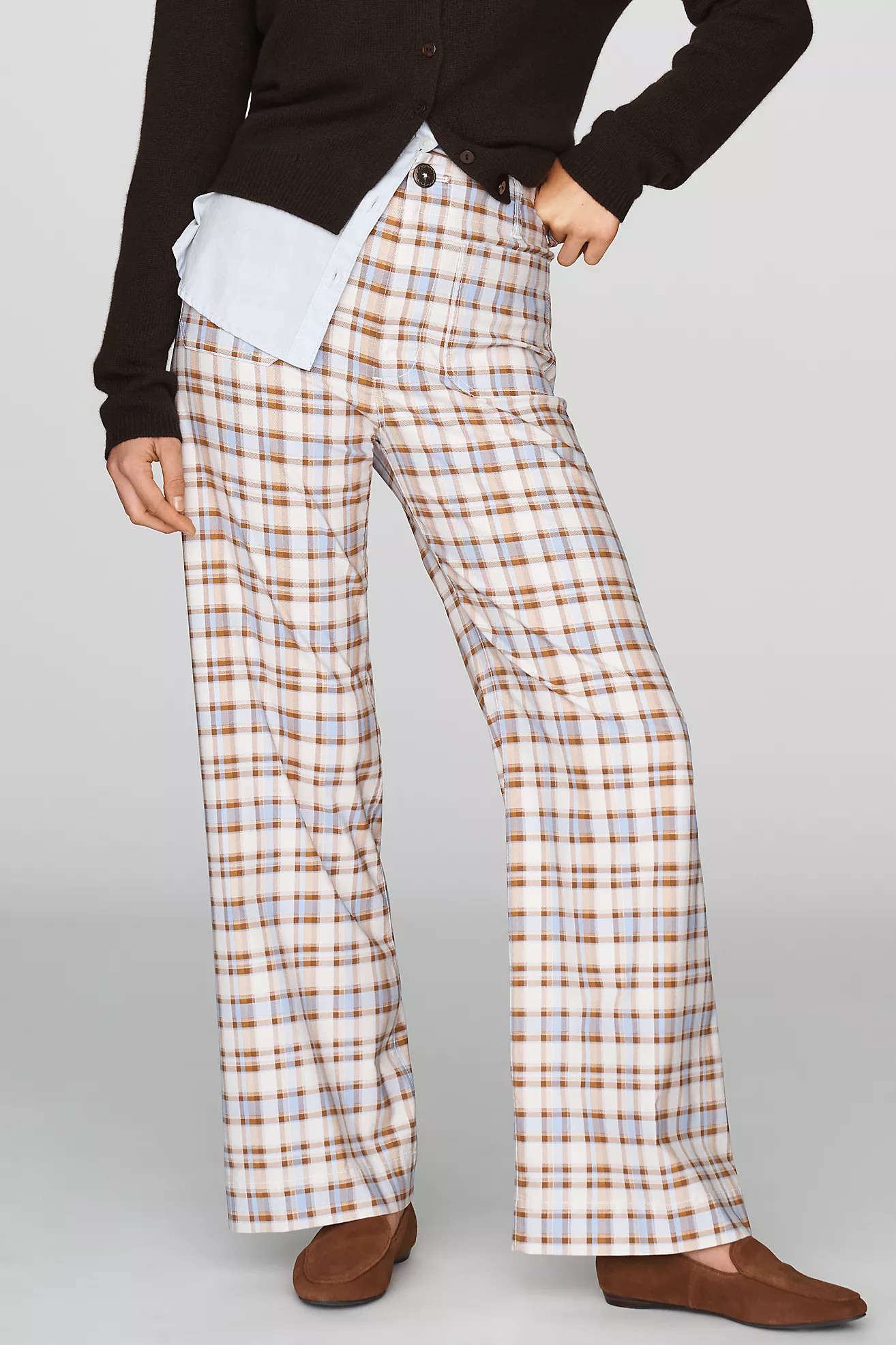 Maeve Colette High-Rise Wide-Leg Full-Length Pants | Anthropologie (US)