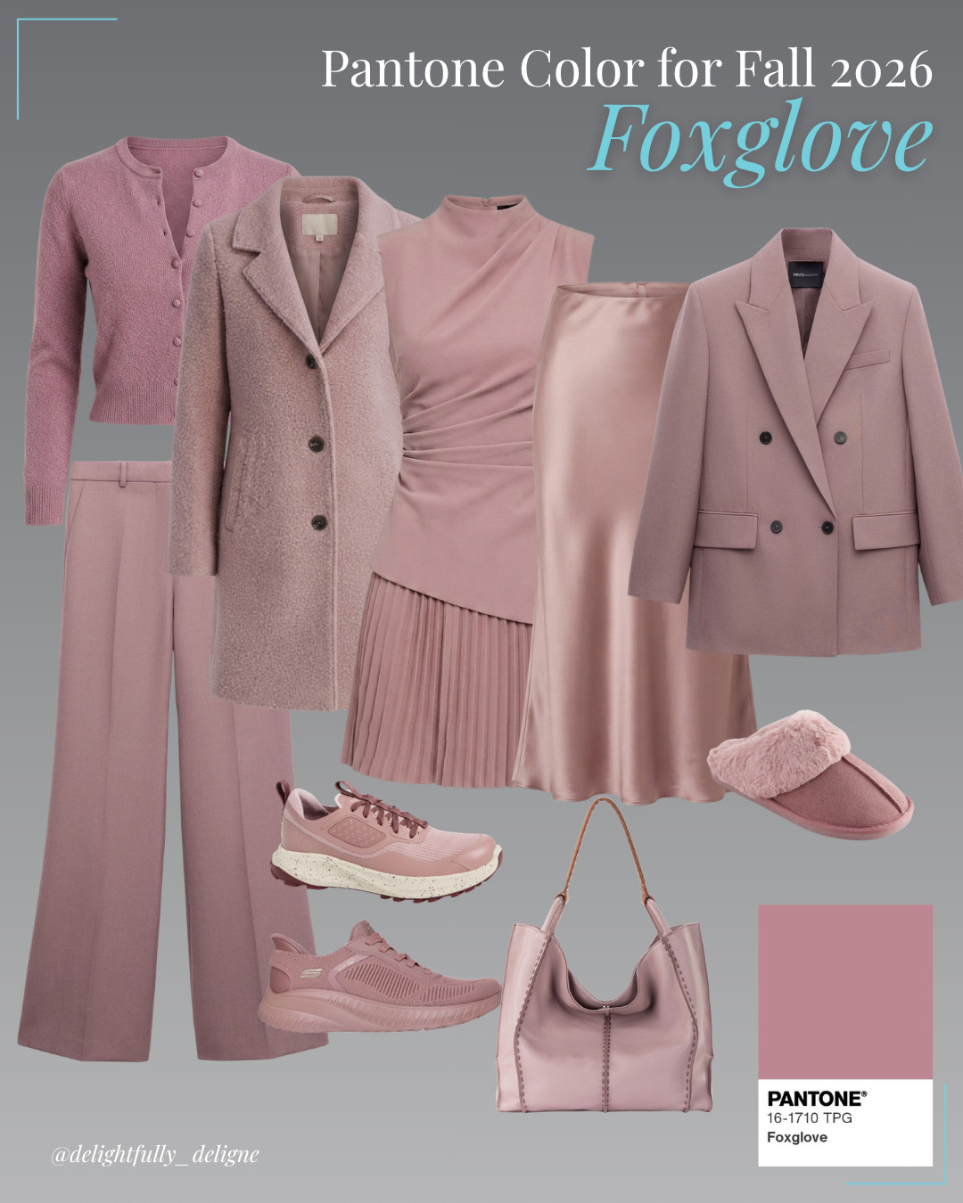 Pantone F/W-26/27 Trending Color  "Foxglove" 💕 A beautiful muted pink that’s giving fall a softer touch. 

 #LTKootd #LTKSeasonal #LTKOver40
