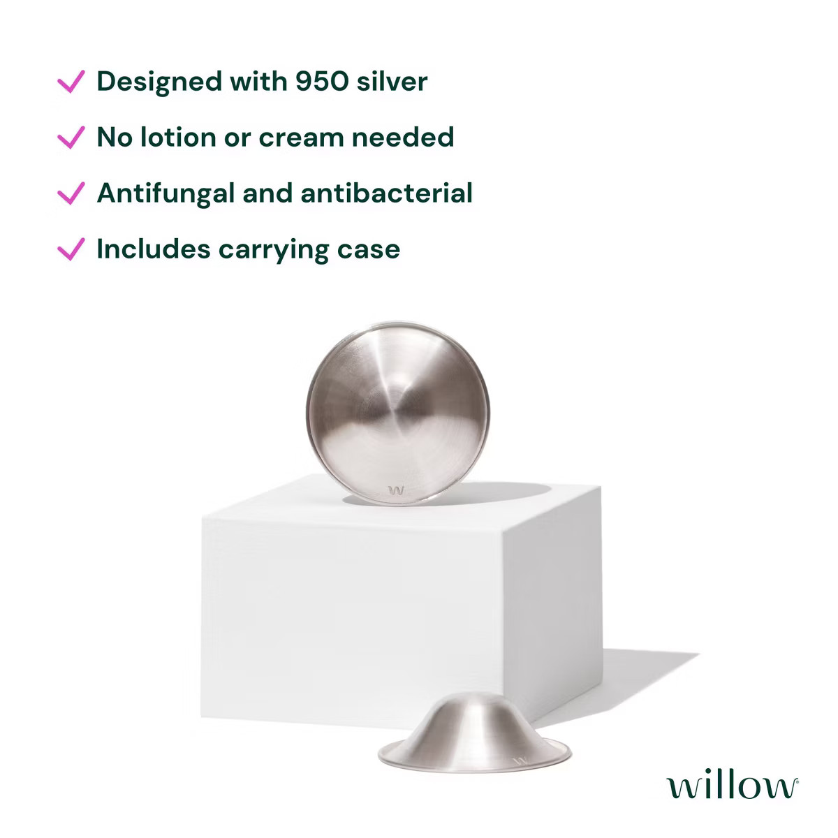 WILLOW Silver Nursing Nipple Shield Cups - 2pk | Target