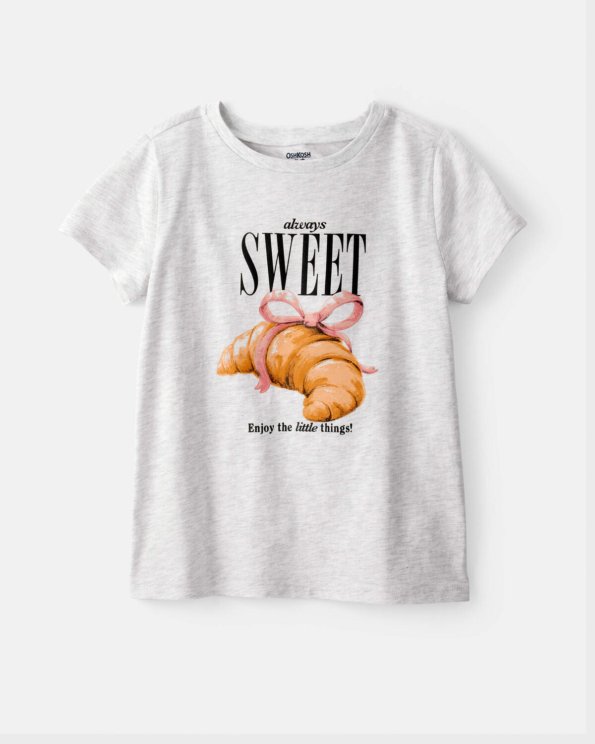 Girls Always Sweet Short-Sleeve Graphic Tee - Grey | Carter's Inc