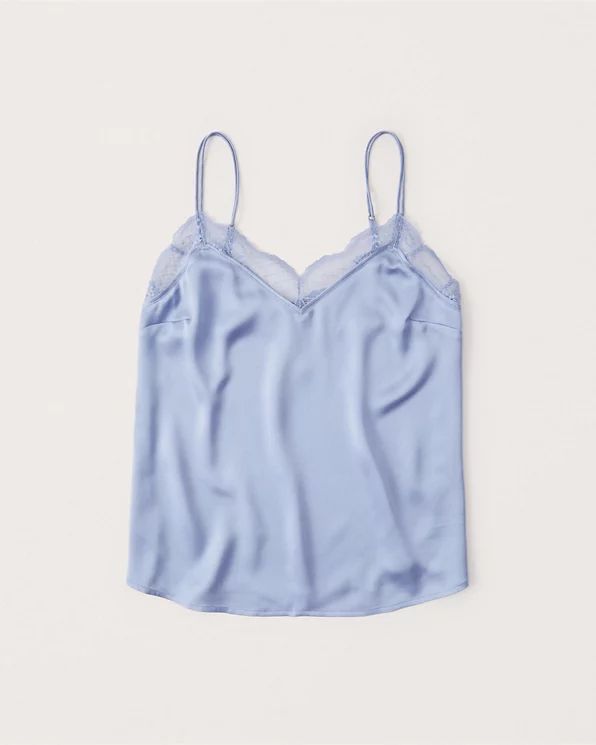 Women's Lace Trim Double Strap Cami | Women's Tops | Abercrombie.com | Abercrombie & Fitch (US)