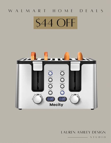 $44 off on this Mecity 4 Slice Toaster, Stainless Steel 4 Slot Toaster With Countdown Timer, Cool to Touch,Warming Rack, Removable Crumb Tray, 6 Browning Settings, Extra Wide Slots,Bread Toaster 1500W

#LTKhome #LTKsalealert #LTKfindsunder100