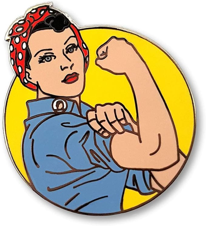 Amazon.com: Pinsanity Rosie the Riveter Enamel Lapel Pin: Clothing, Shoes & Jewelry | Amazon (US)
