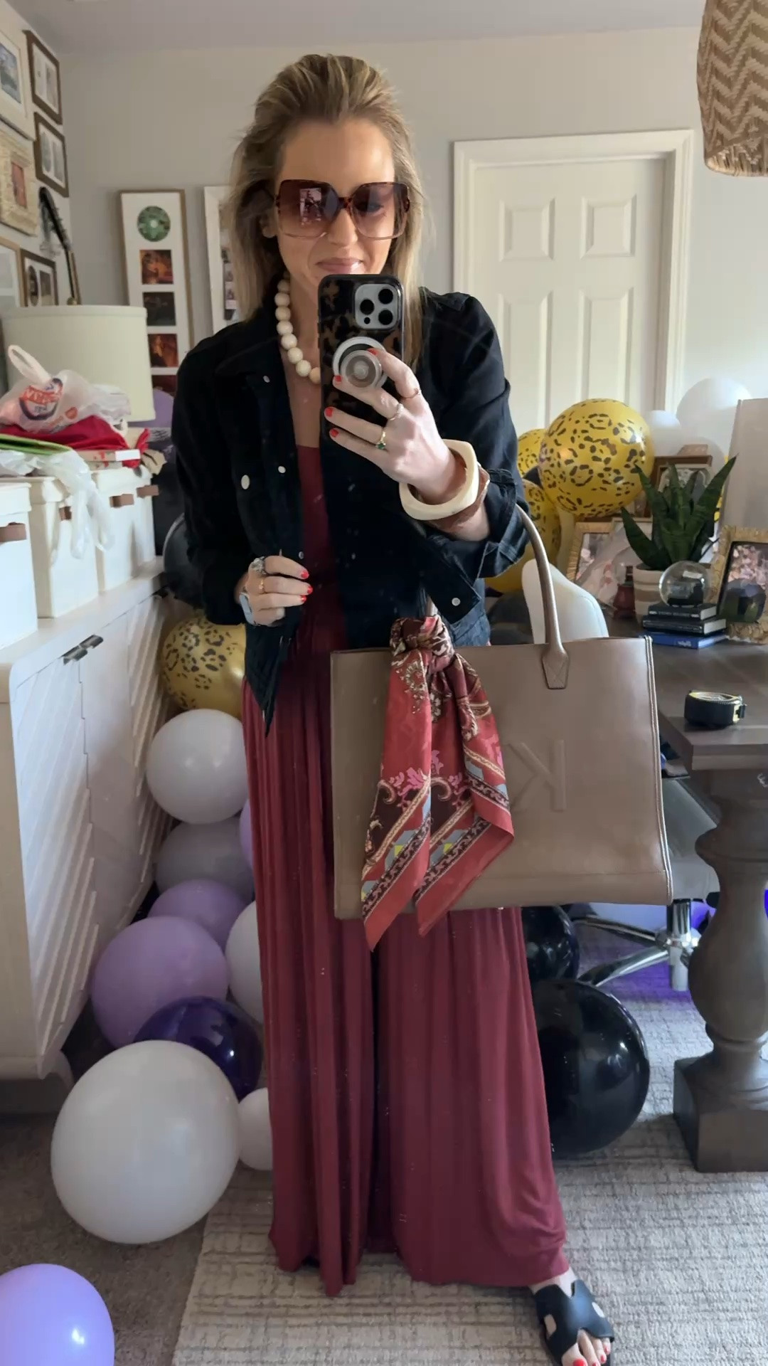 When your wide leg jumpsuit feels like pjs, you buy it in multiple colors! Classic cut black jean jacket is my fave. 5’3” and wearing a small (regular size) in both. 

Don’t sleep on the inexpensive resin bangles and bracelet sets for a STEAL! They have similar for WAY MORE at Anthro.

#LTKootd #LTKOver40 #LTKPetite