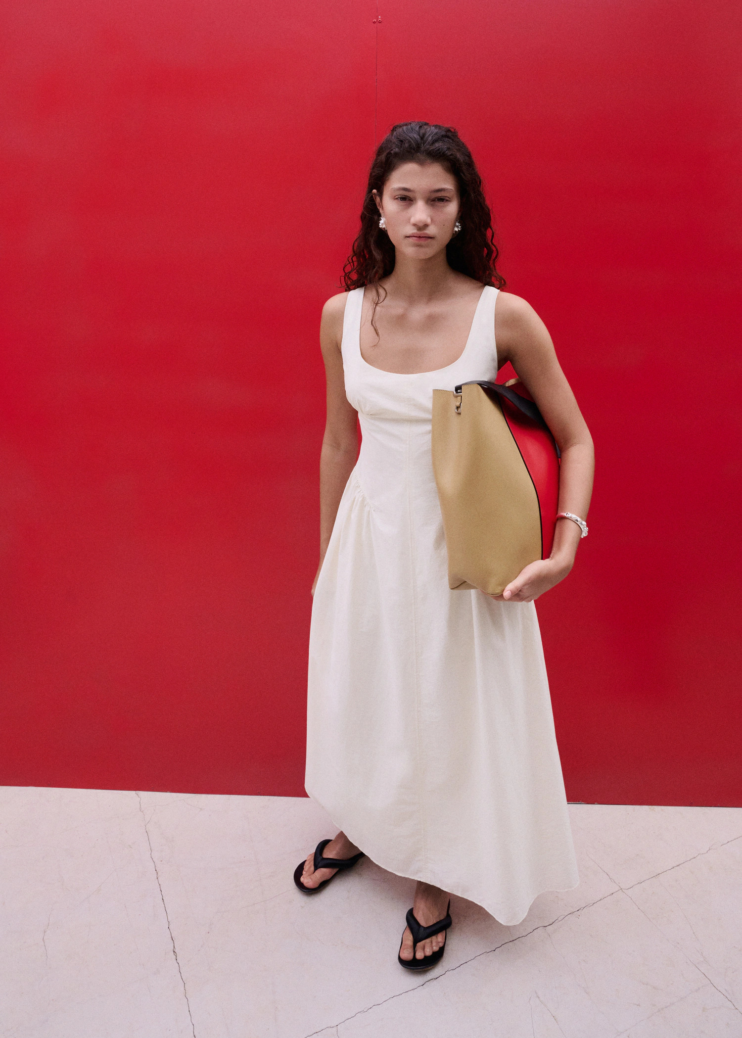 Midi A-line dress with ruching | MANGO (UK)