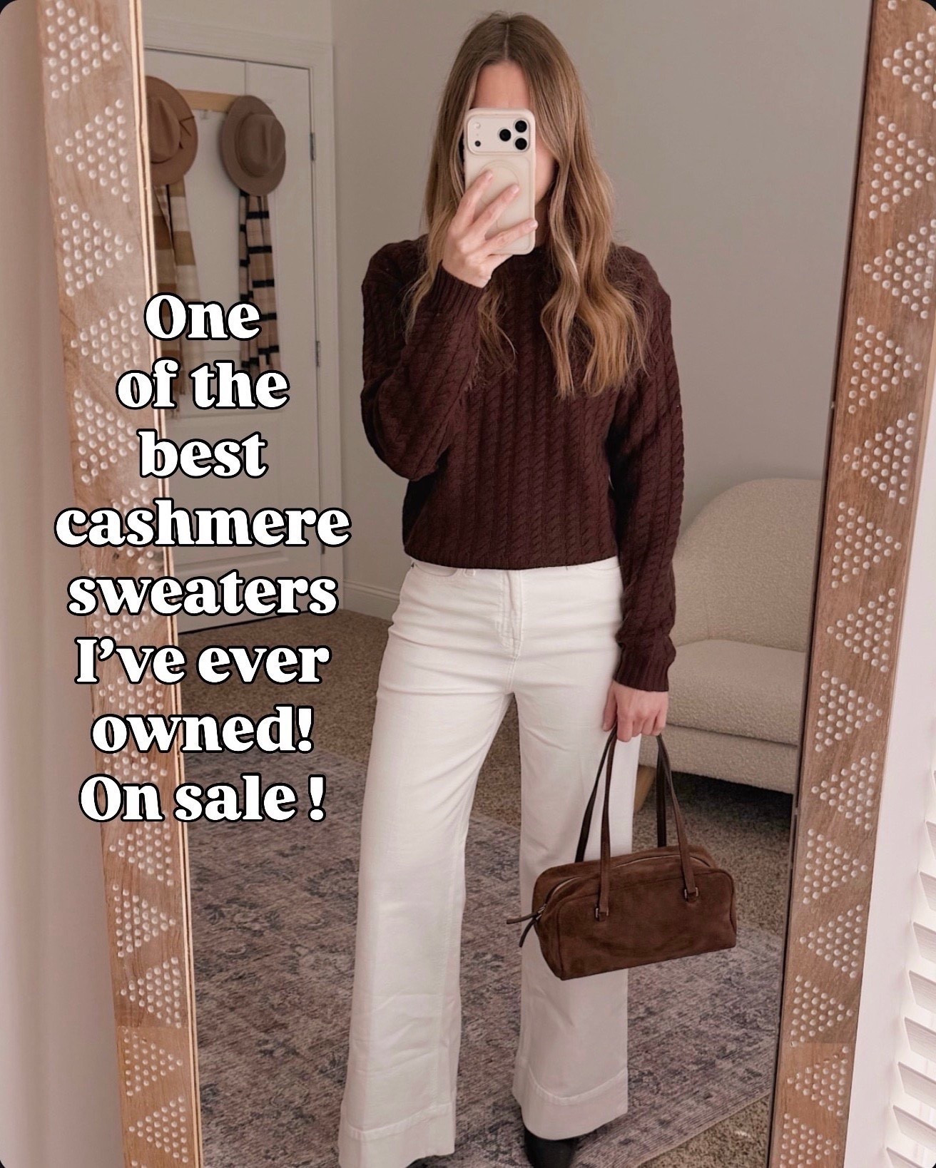 This cashmere sweater is one of the best I’ve owned. Soft and not itchy!

winter cashmere sweater, winter outfit women over 40, classic winter outfit, neutral winter style, white jeans winter outfit, everyday winter fashion, winter capsule wardrobe, elevated basics for winter

#LTKSeasonal #LTKOver40 #LTKWorkwear