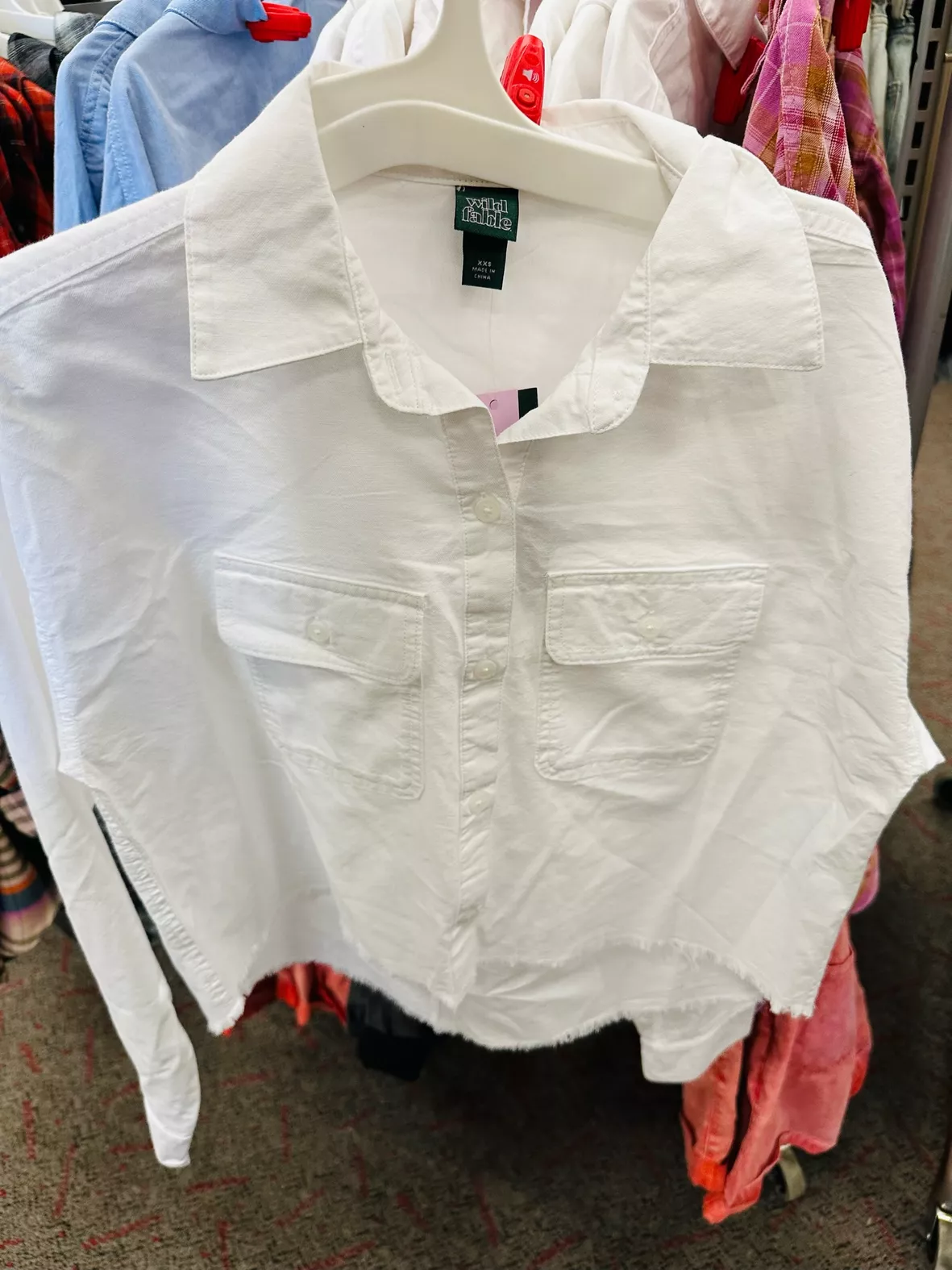 An On-Trend Top: Wild Fable Short Sleeve Woven Button-Down Shirt