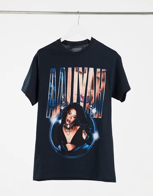Daisy Street relaxed t-shirt with aaliyah print | ASOS (Global)