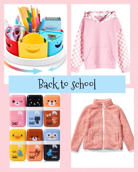 Cute erasers
Back to school sweatshirt, zip up sherpa hoodie
School supplies

#LTKBacktoSchool #LTKsalealert #LTKFind