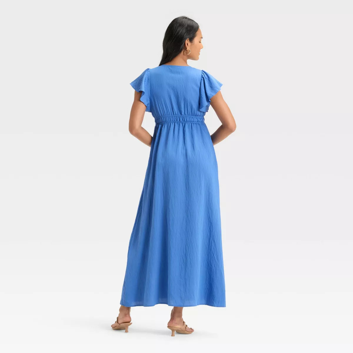 Women's Flutter Short Sleeve Maxi A-Line Dress - A New Day™ | Target
