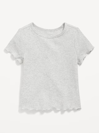 Short-Sleeve Lettuce-Edge T-Shirt for Toddler Girls | Old Navy (US)