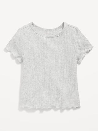 Short-Sleeve Lettuce-Edge T-Shirt for Toddler Girls | Old Navy (US)