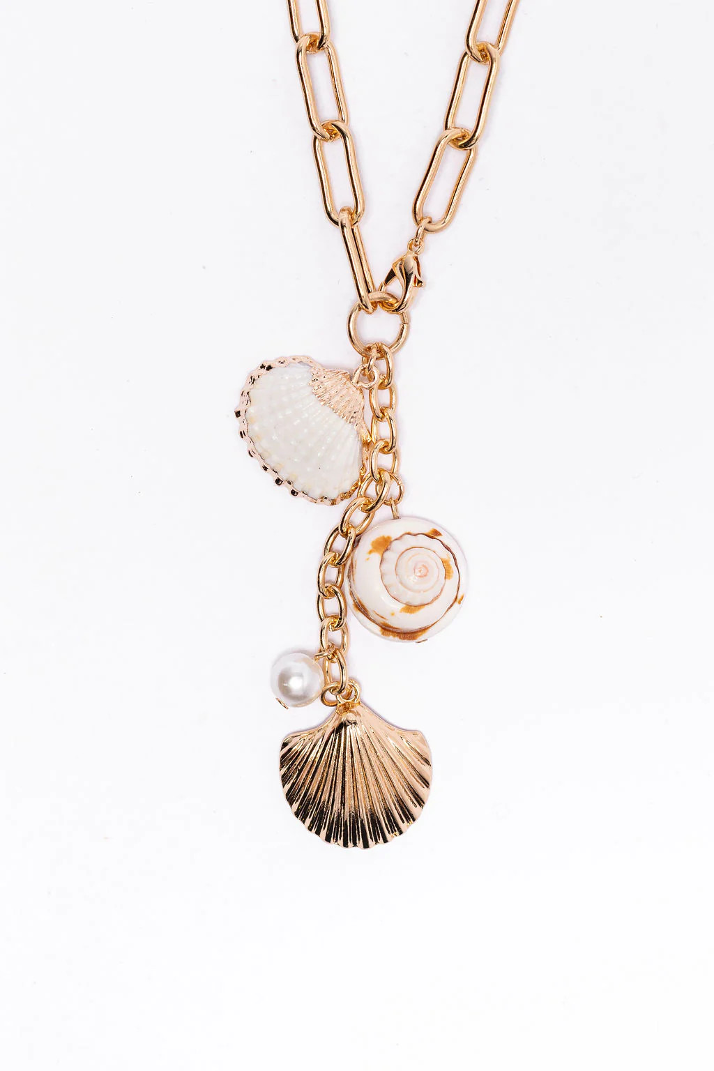 Shell Charm Necklace | Pink Lily